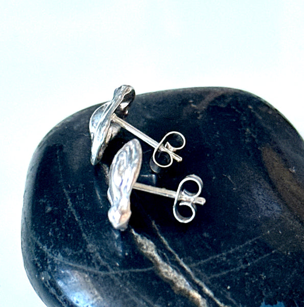 Non identical Sterling Silver Stud Earrings
