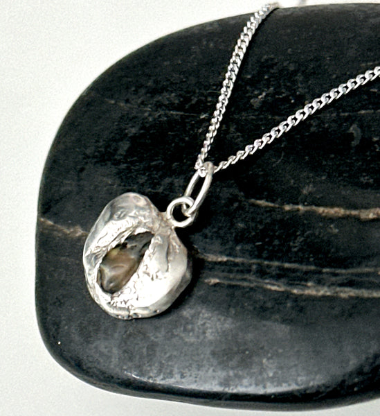 Australian Parti Sapphire Silver Pendant Necklace