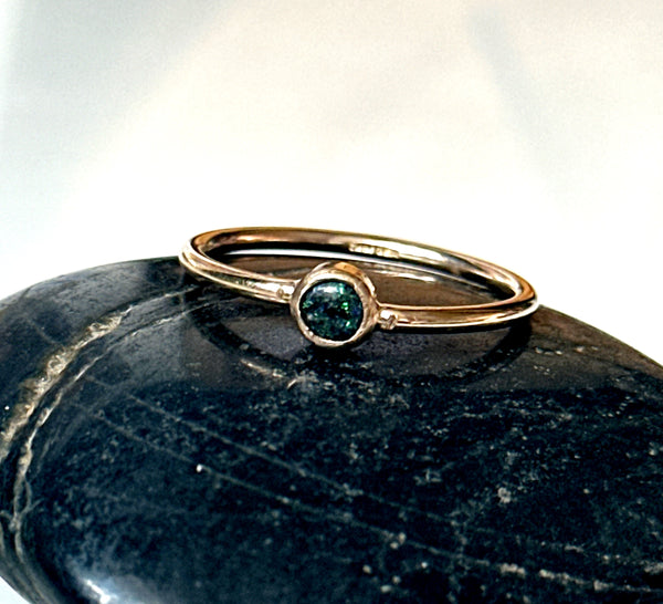 Black Opal 14 Carat Gold Filled Ring