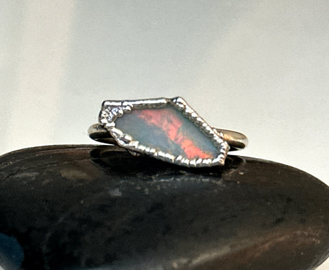 Coober Pedy Opal Silver Ring