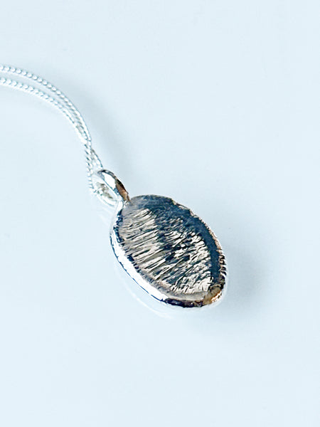 Mintabie Opal Silver Pendant Necklace
