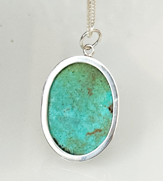 Sonoran Turquoise Sterling Silver Pendant Necklace