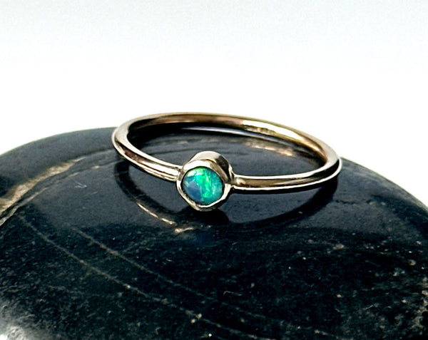 14ct Gold Filled Black Opal Ring