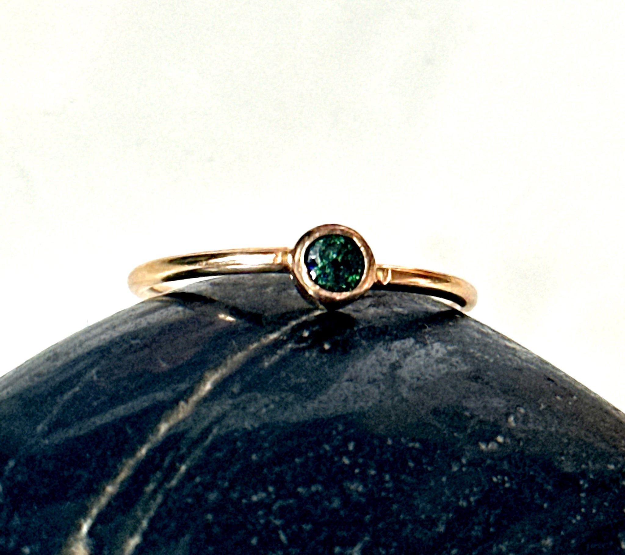 Black Opal 14 Carat Gold Filled Ring