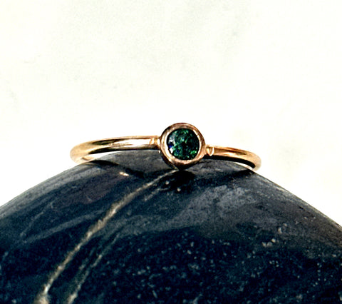 Black Opal 14 Carat Gold Filled Ring