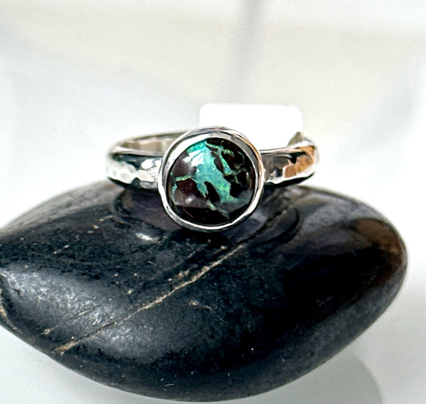 Boulder Opal Sterling Silver Ring
