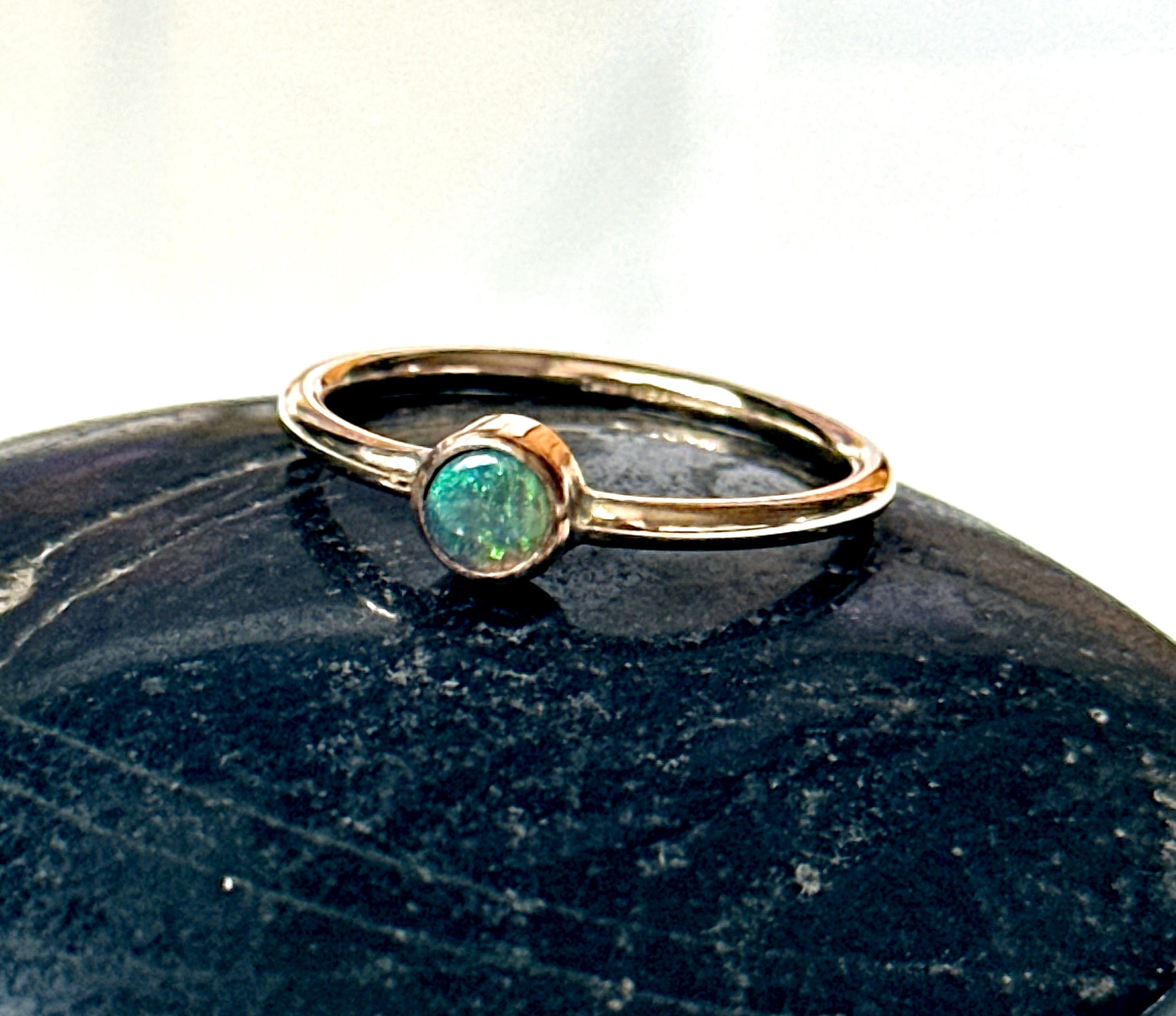 Lightning Ridge Opal 14 Carat Gold Filled Ring