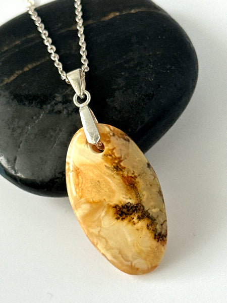Baltic Butterscotch Amber Sterling Silver Necklace