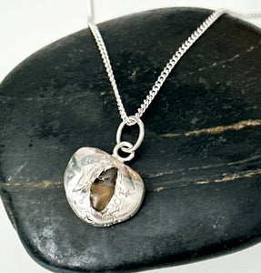 Australian Parti Sapphire Silver Pendant Necklace