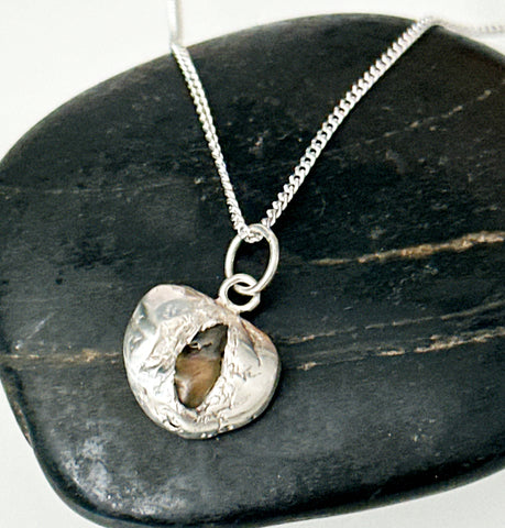Australian Parti Sapphire Silver Pendant Necklace