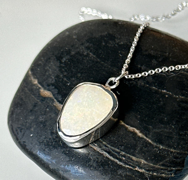 Coober Pedy Opal Sterling Silver Necklace