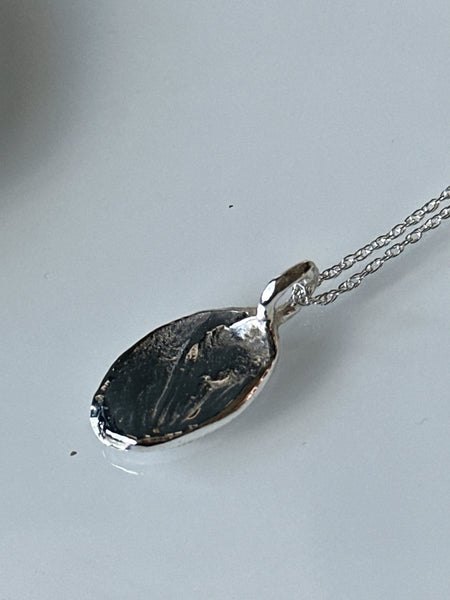 Mintabie Opal Silver Pendant Necklace