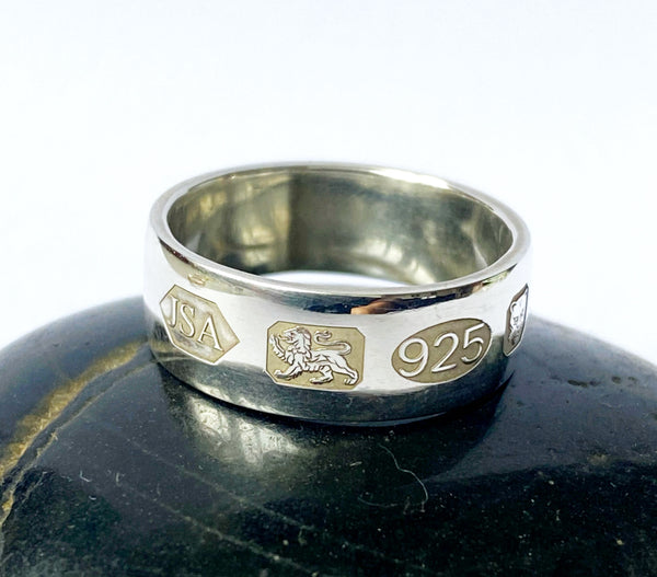 Oversized Hallmarked Sterling Silver Unisex Ring Bands - Collectors edition