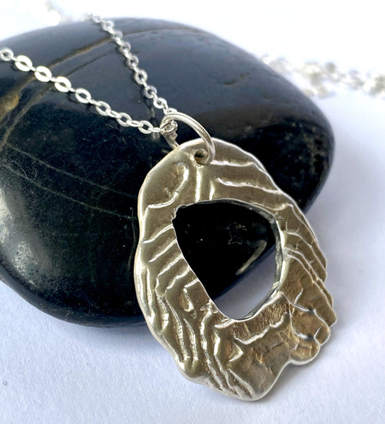 Cuttlefish Cast Sterling Silver Pendant Necklace
