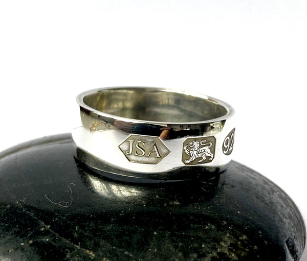 Oversized Hallmarked Sterling Silver Unisex Ring Bands