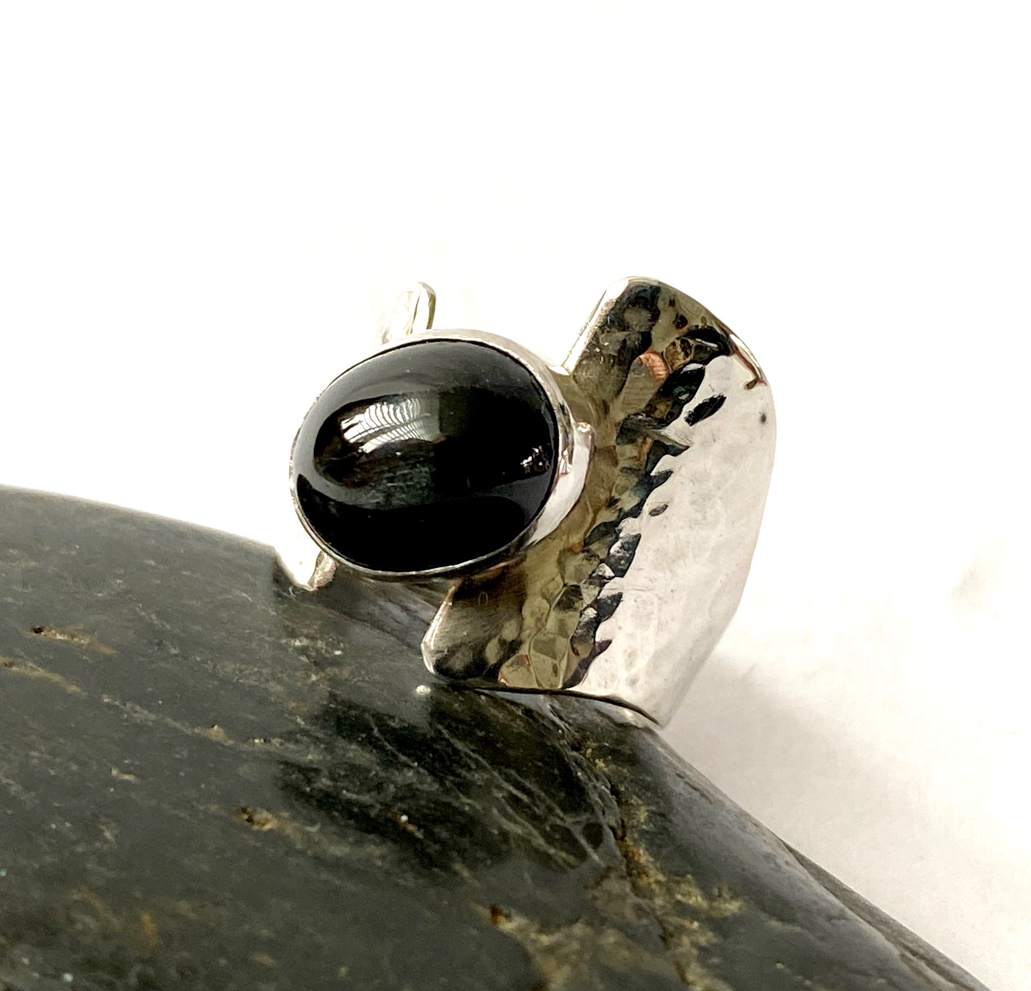 Star store Birth Astral Goddess ring .925 Sterling Silver w/ black star diopside USA