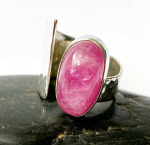 Tourmaline Statement Sterling Silver Ring - Glitter and Gem Jewellery