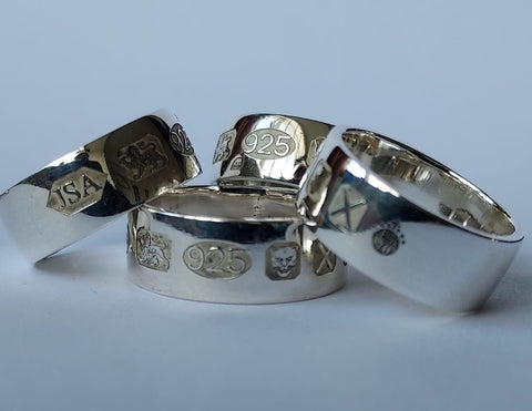 Oversized Hallmarked Sterling Silver Unisex Ring Bands
