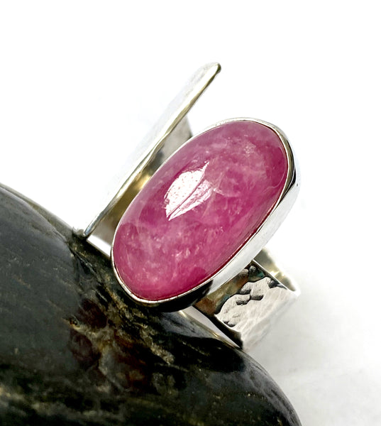 Tourmaline Statement Sterling Silver Ring - Glitter and Gem Jewellery