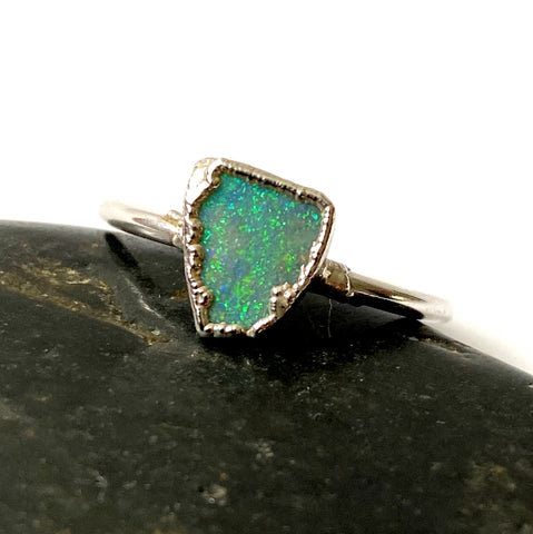 Opal Flower Ring, Australian Opal, Daisy Ring, Vintage Opal Ring, Octo –  Adina Stone Jewelry