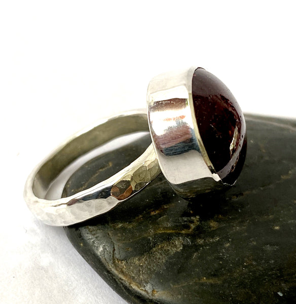 Ruby Sterling Silver Ring - Glitter and Gem Jewellery