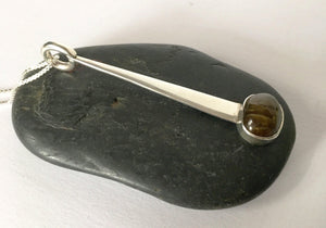 Brown Tourmaline Sterling Silver Pendant Necklace - Glitter and Gem Jewellery
