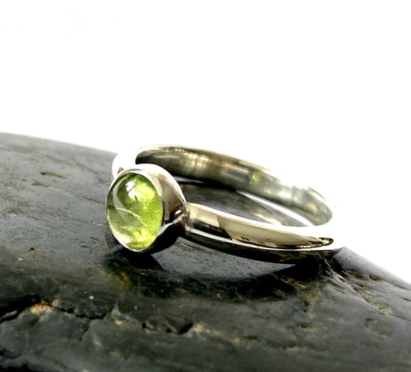 Peridot Sterling Silver Ring - Glitter and Gem Jewellery