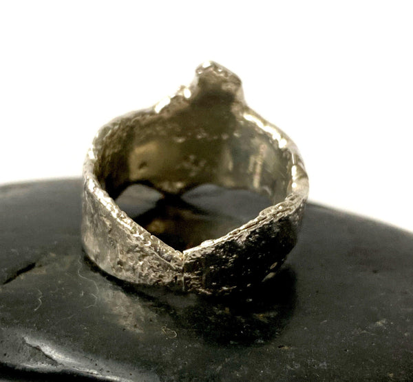 Artisan Silver Black Opal Ring - Glitter and Gem Jewellery