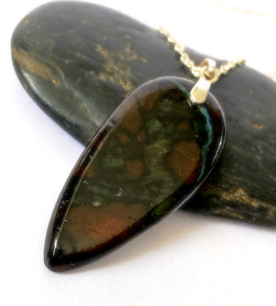 Port Soy Marble Sterling Silver Pendant Necklace - Glitter and Gem Jewellery