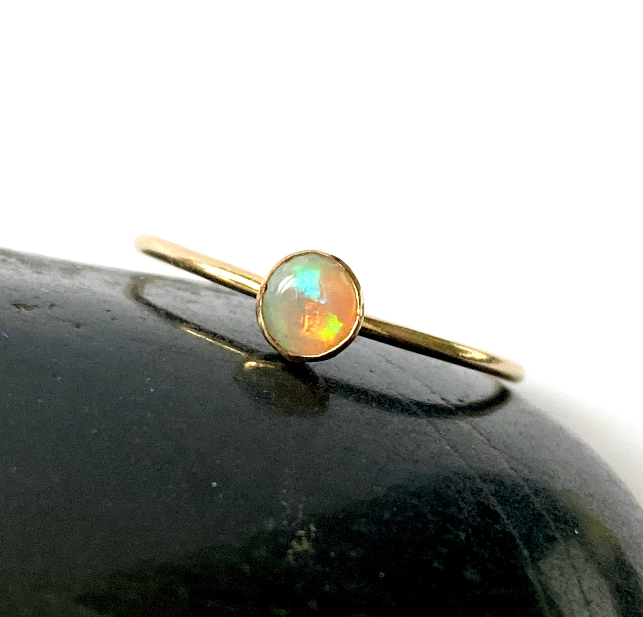 Crystal Opal and Diamond Ring 5189 | Australian Opal Jewelry