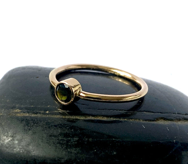 14 carat Gold Filled Green Tourmaline Ring