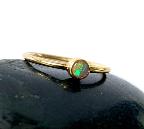 14 Carat Gold Filled Solid Opal Ring