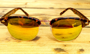 Tortoise Shell & gold mirrored sunglasses - Glitter and Gem Jewellery