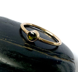 14 carat Gold Filled Green Tourmaline Ring