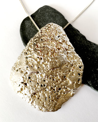 Oyster Shell Silver & Copper Statement Necklace - Glitter and Gem Jewellery